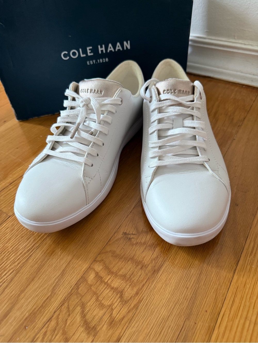 Cole Haan White Leather Sneakers